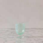 Murano Glass Stemmed Tumbler, Pale Green