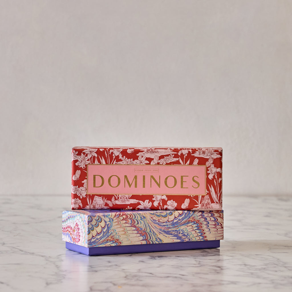 Marbled Dominoes, Periwinkle & Pink
