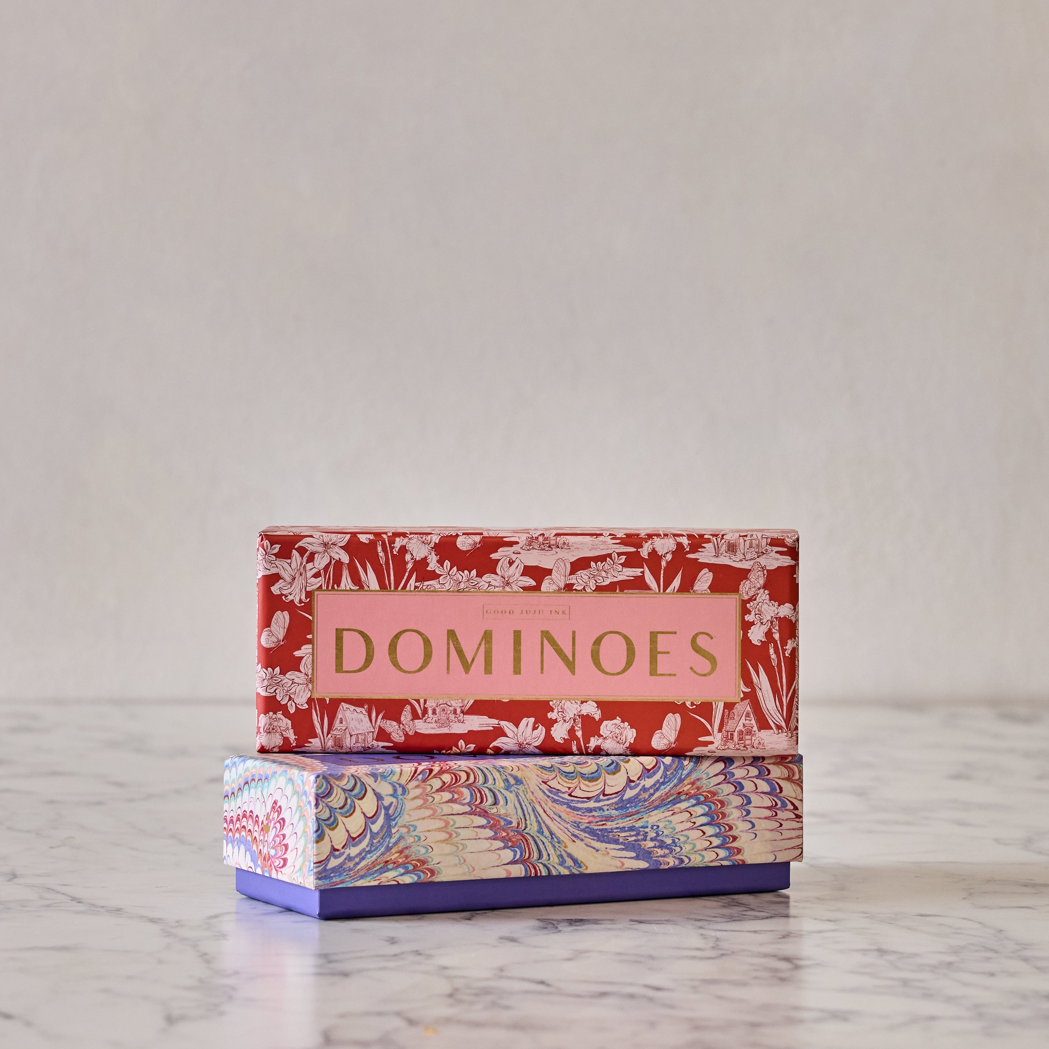 Marbled Dominoes, Periwinkle & Pink