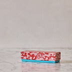 Floral Dominoes, Teal & Orange