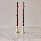 Maple Stick Candle & Marble Matches Gift Set, Dark Cherry