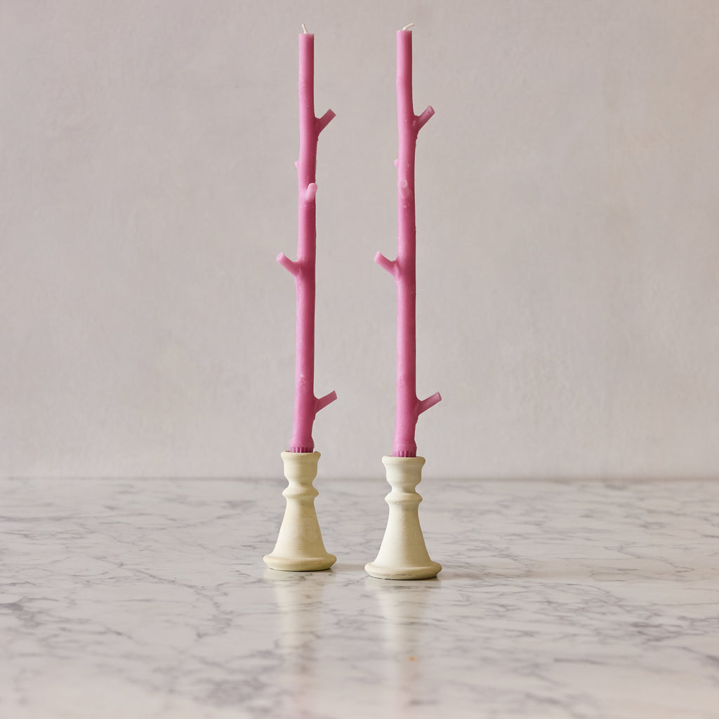 Maple Stick Candle & Marble Matches Gift Set, Watermelon Pink