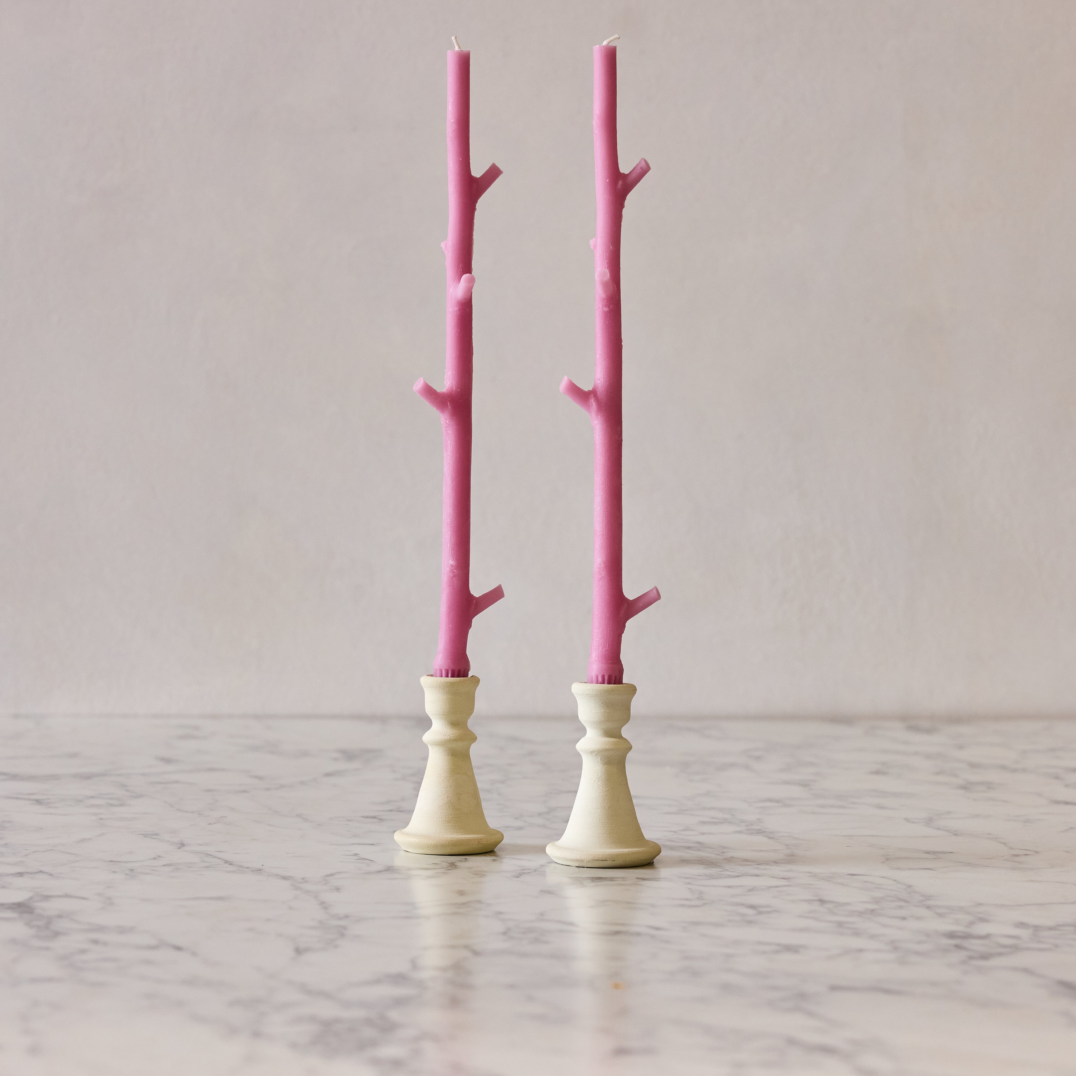 Maple Stick Candle & Marble Matches Gift Set, Watermelon Pink