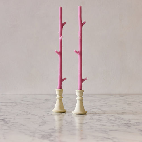 Maple Stick Candle & Marble Matches Gift Set, Watermelon Pink