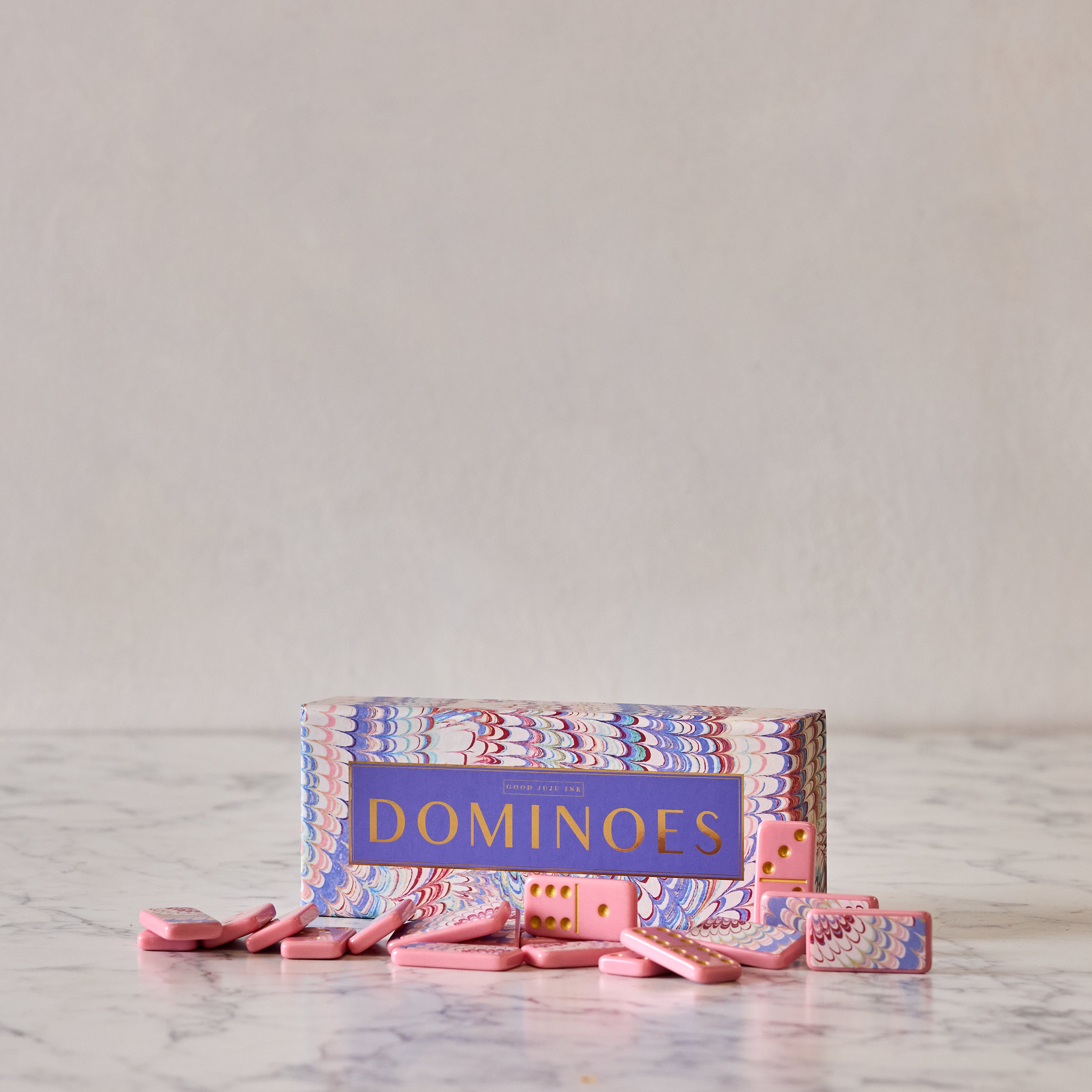 Marbled Dominoes, Periwinkle & Pink
