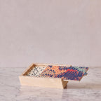 Hand-Marbled Domino Set, Navy & Orange