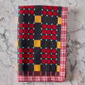 Cotton Jacquard Blanket in Charcoal Marmalade Check