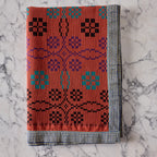 Cotton Jacquard Blanket in Persimmon Julip Crest