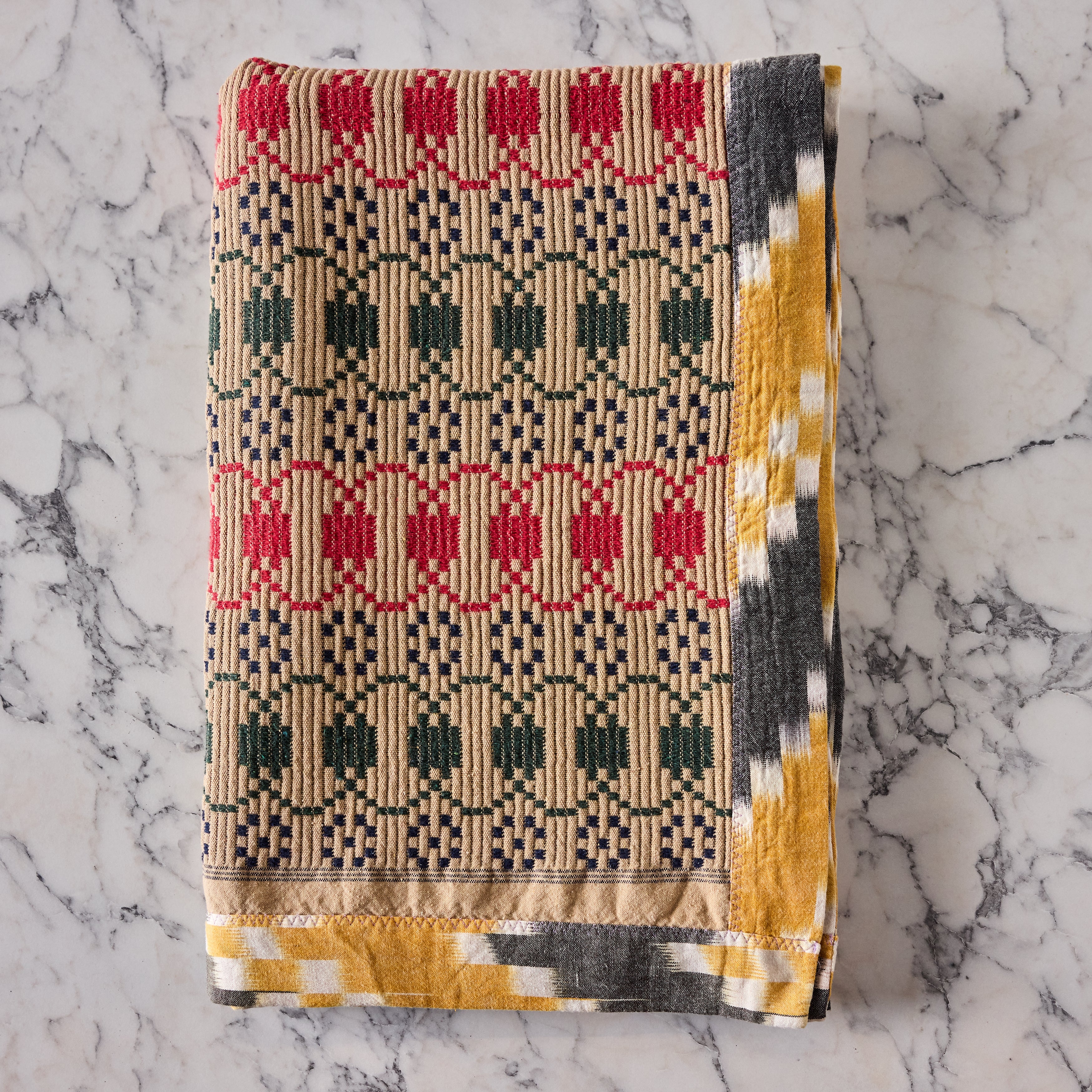 Cotton Jacquard Blanket in Toasted Sunflower