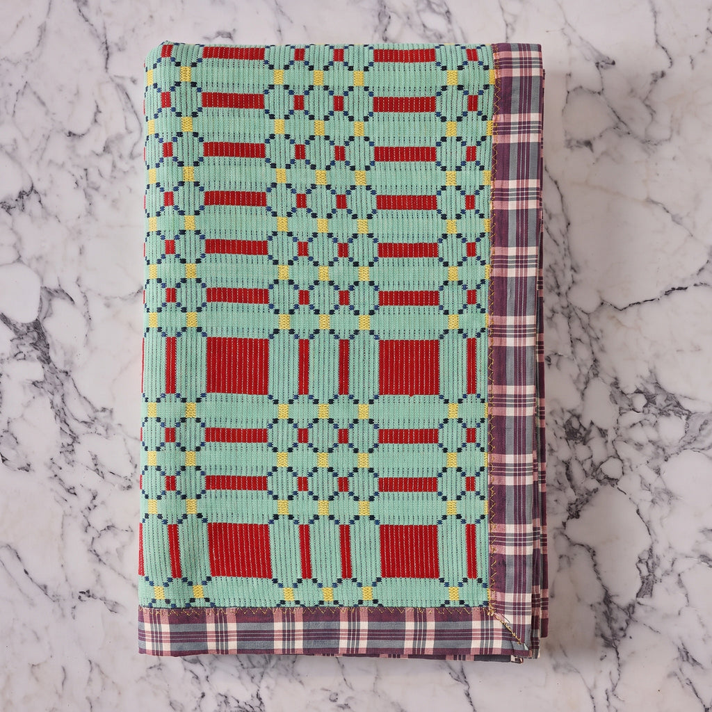 Hand-Blocked Blanket in Sunshine Chip Mint