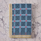 Cotton Jacquard Blanket in Sky Blue Cosmos