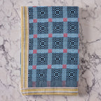 Cotton Jacquard Blanket in Sky Blue Cosmos