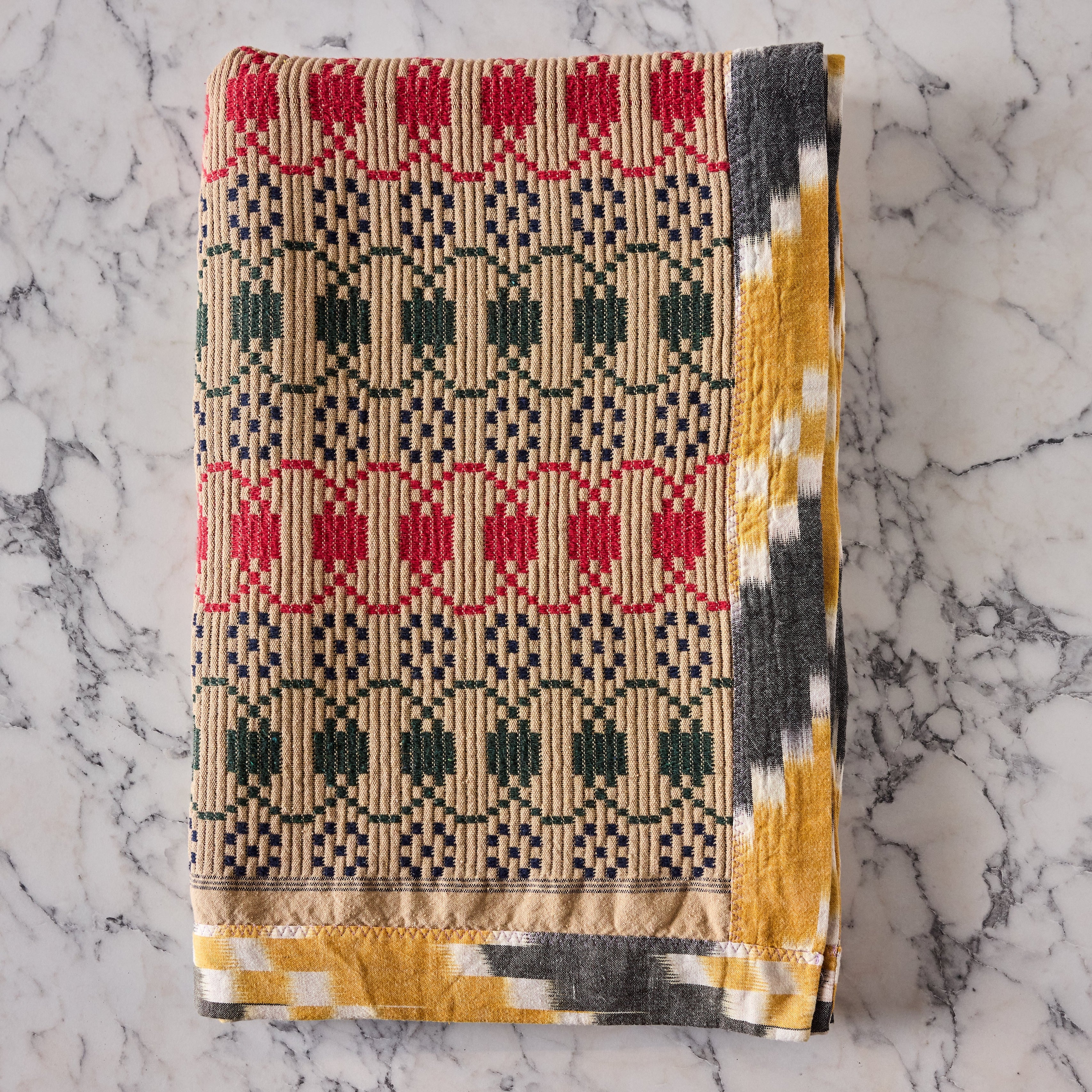 Cotton Jacquard Blanket in Toasted Sunflower