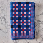 Cotton Jacquard Blanket in Cornflower Rouge Intense