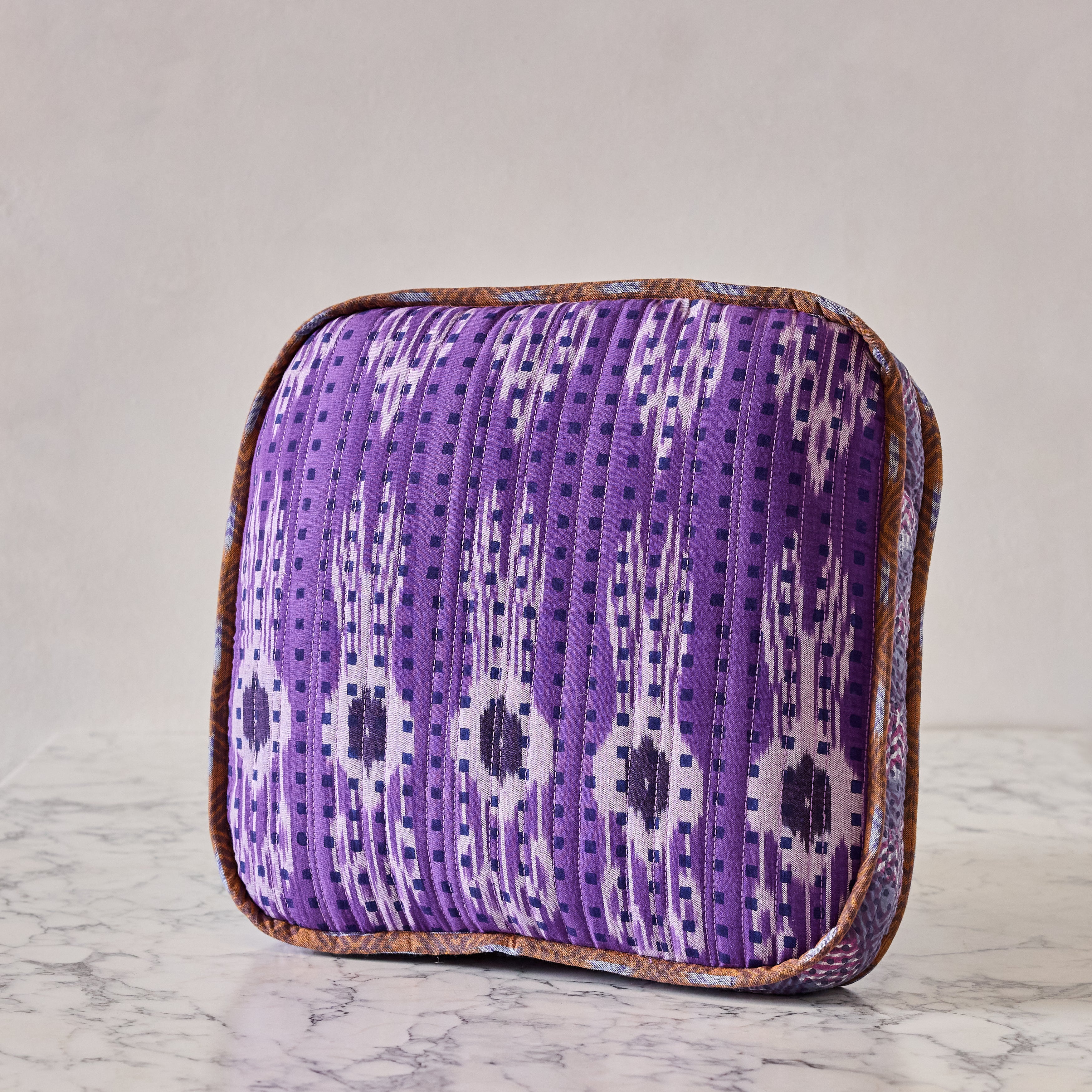 Handblocked Pillow in Indigo Spring Regalia