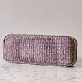 Hand-blocked Pillow in Lavender Twilight Tulip, Long Rectangle