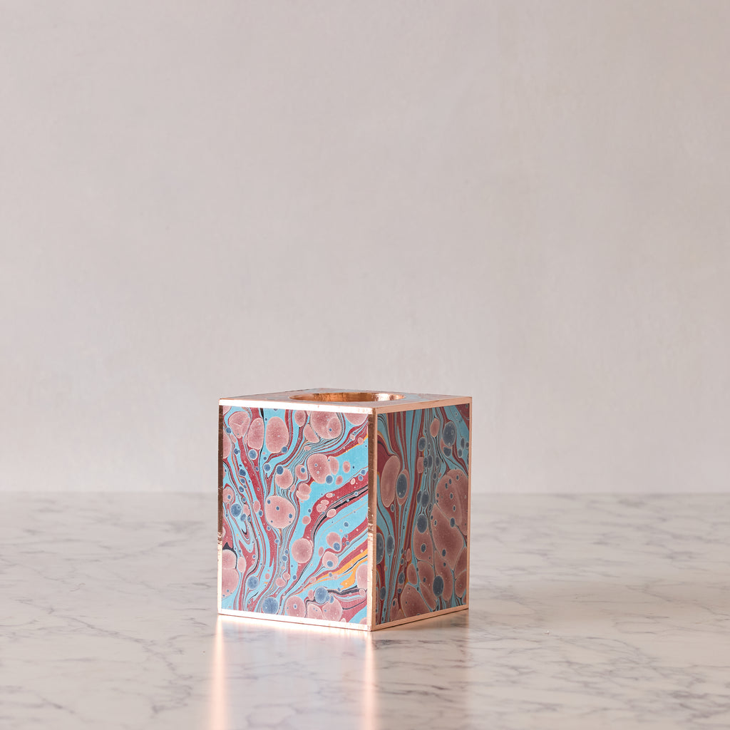 Marbled Tissue Box Cover, Blush Tide