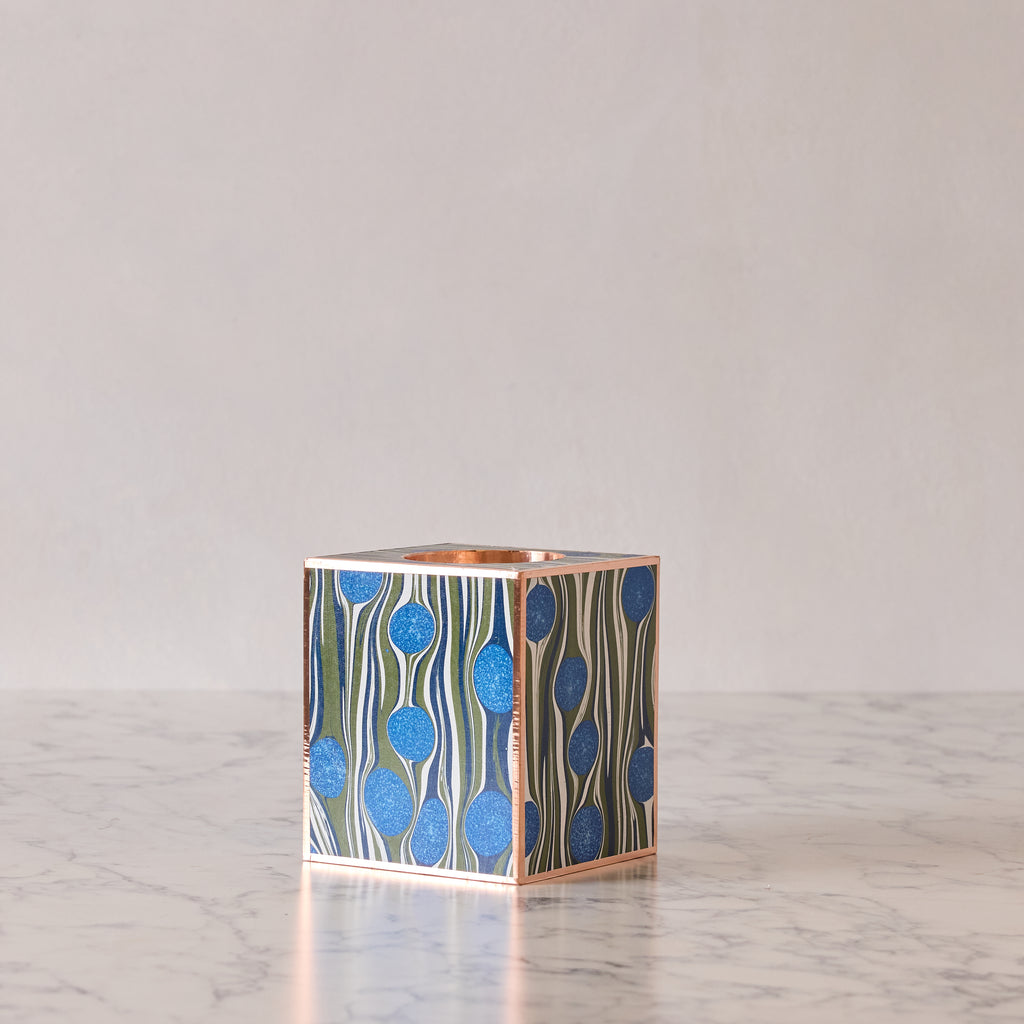 Marbled Tissue Box Cover, Lagoon
