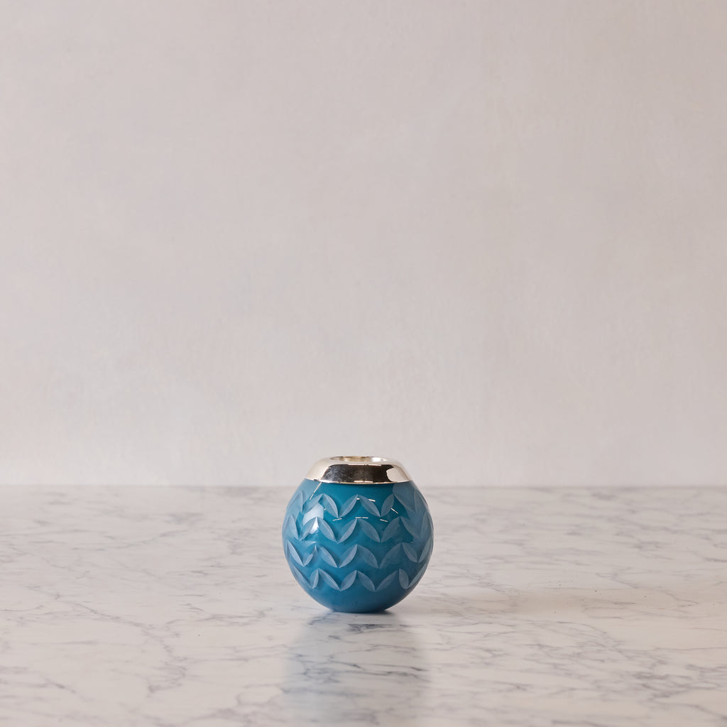 Medium Crystal & Sterling Match Striker, Cerulean
