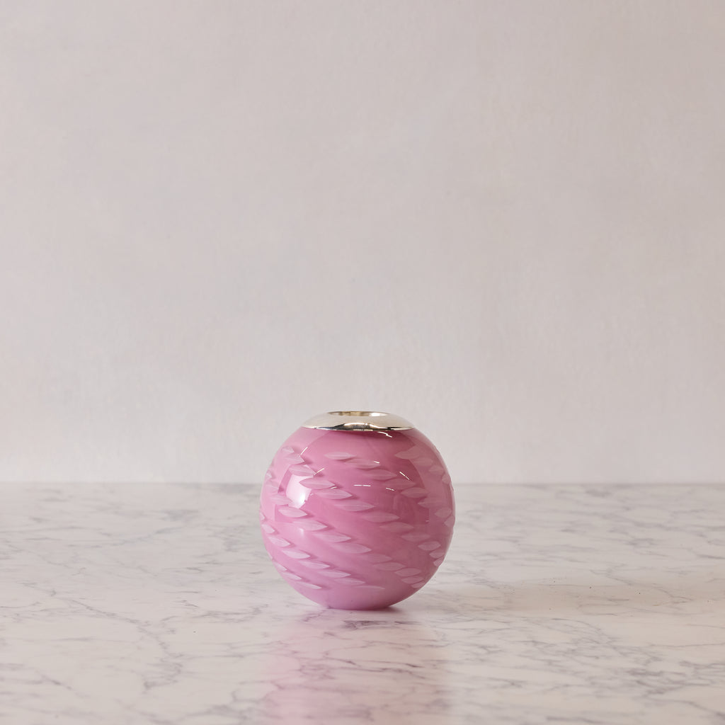 Large Crystal & Sterling Match Striker, Rose