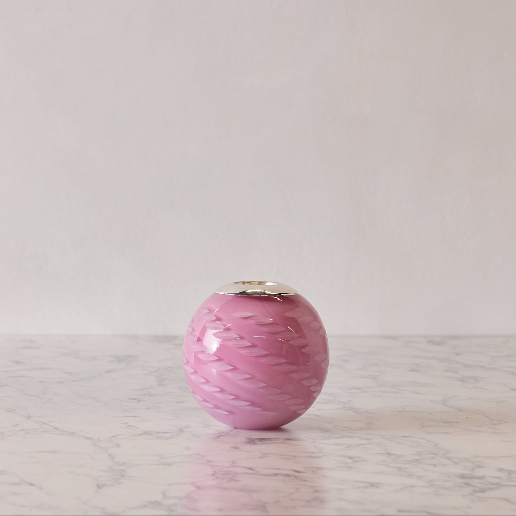 Large Crystal & Sterling Match Striker, Rose