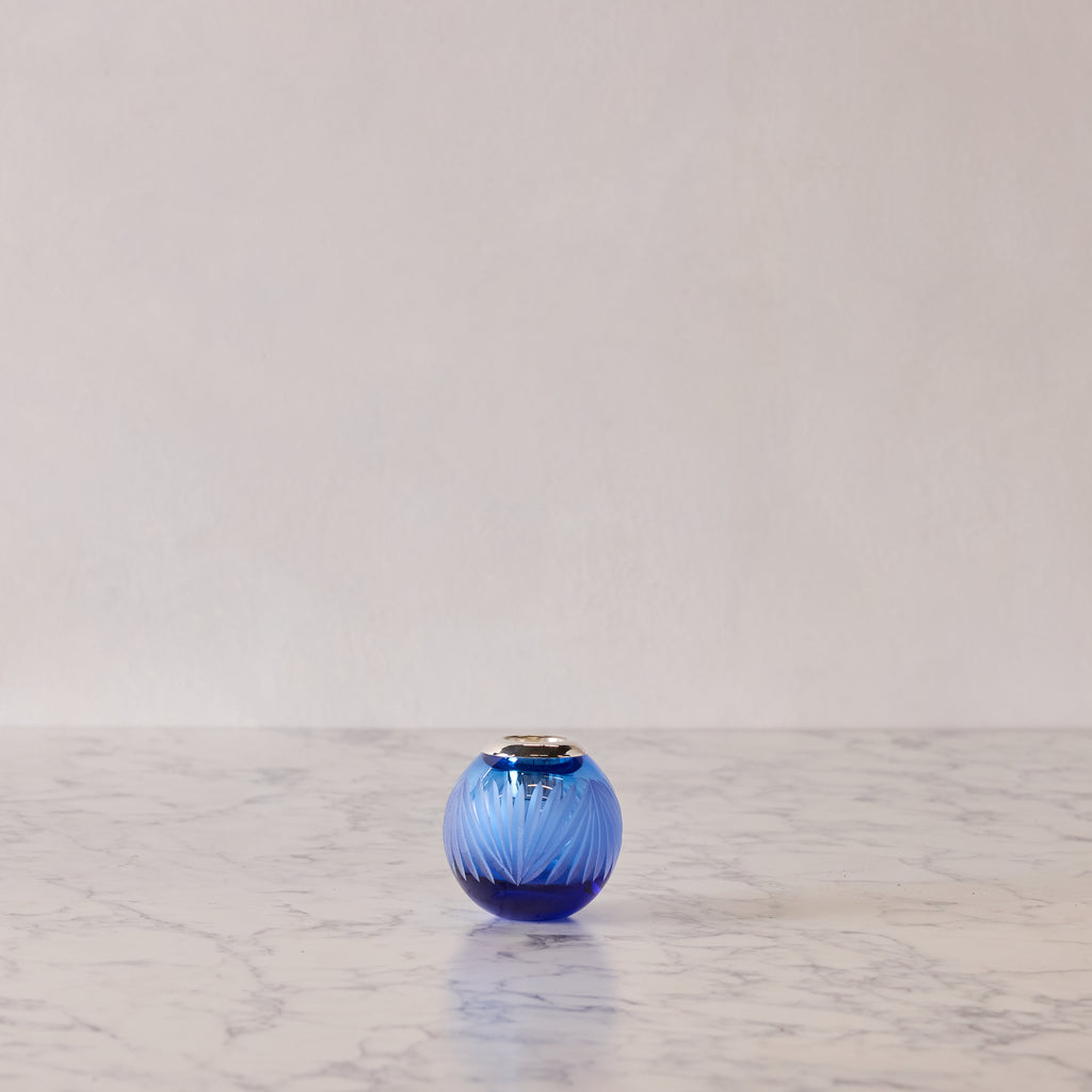 Small Crystal & Sterling Match Striker, Blue