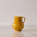 Apulian Pitcher in Amber with Light Brown Marble Glaze, Medium