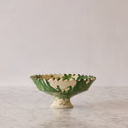 Large Tamegroute Fruit Bowl, Green Splatter