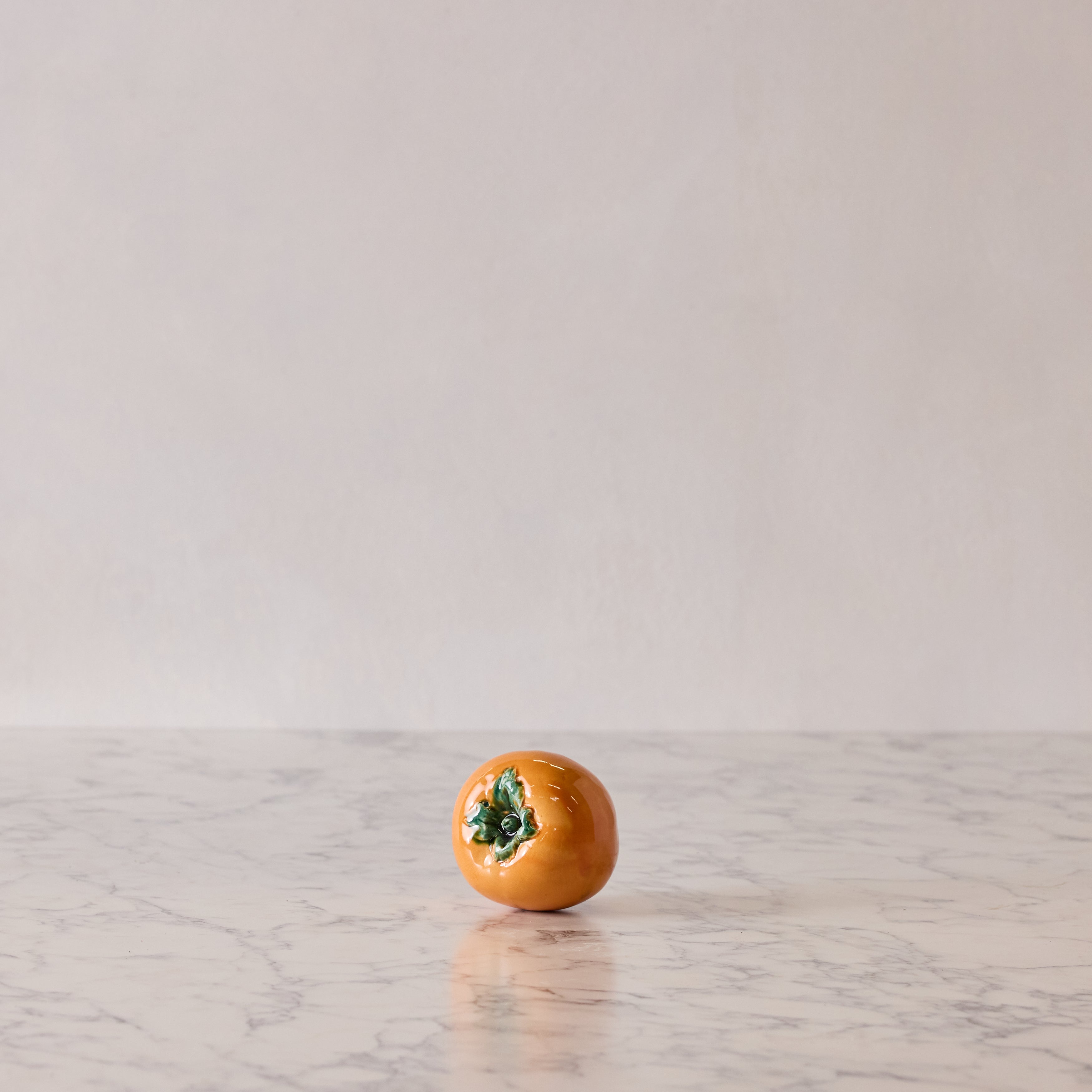 Hand Enameled Ceramic Persimmon
