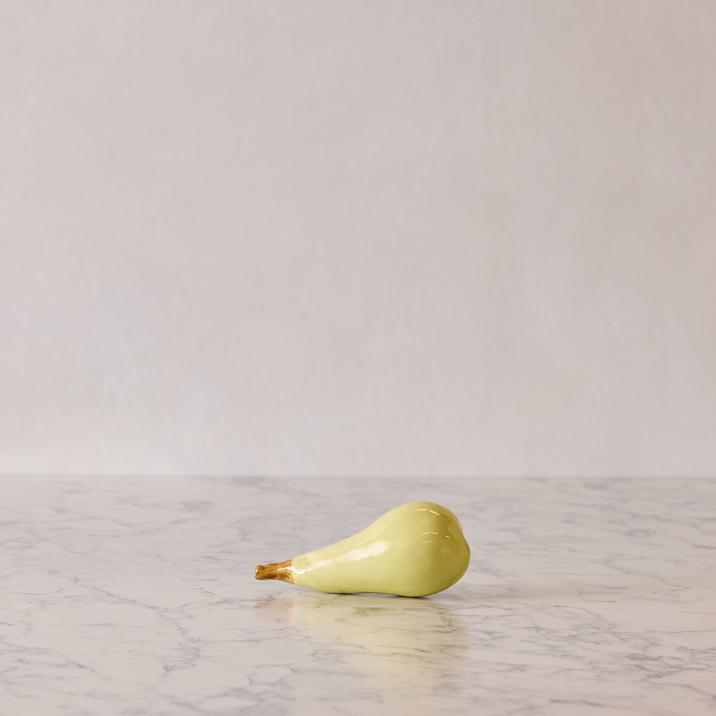 Hand Enameled Ceramic Pear