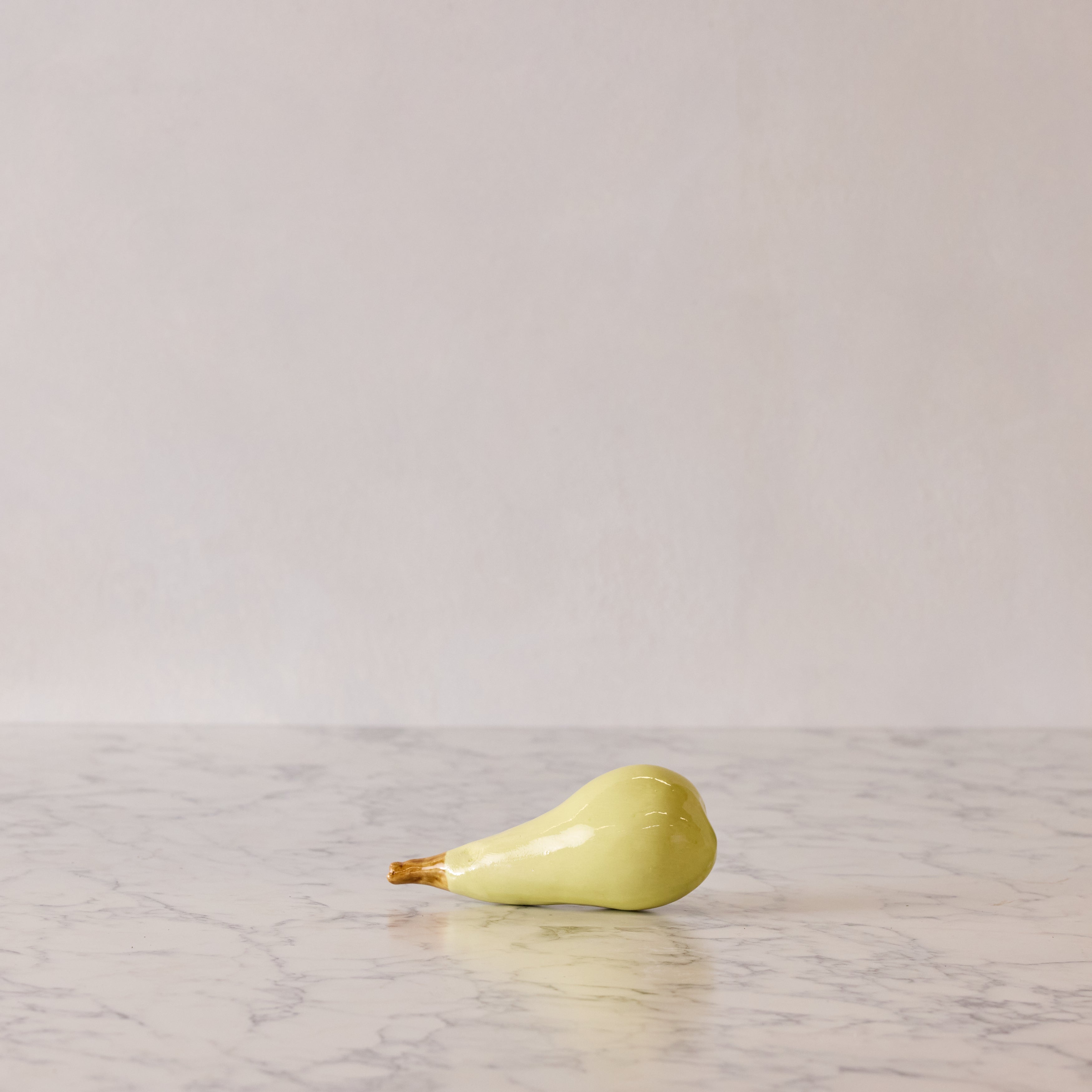 Hand Enameled Ceramic Pear