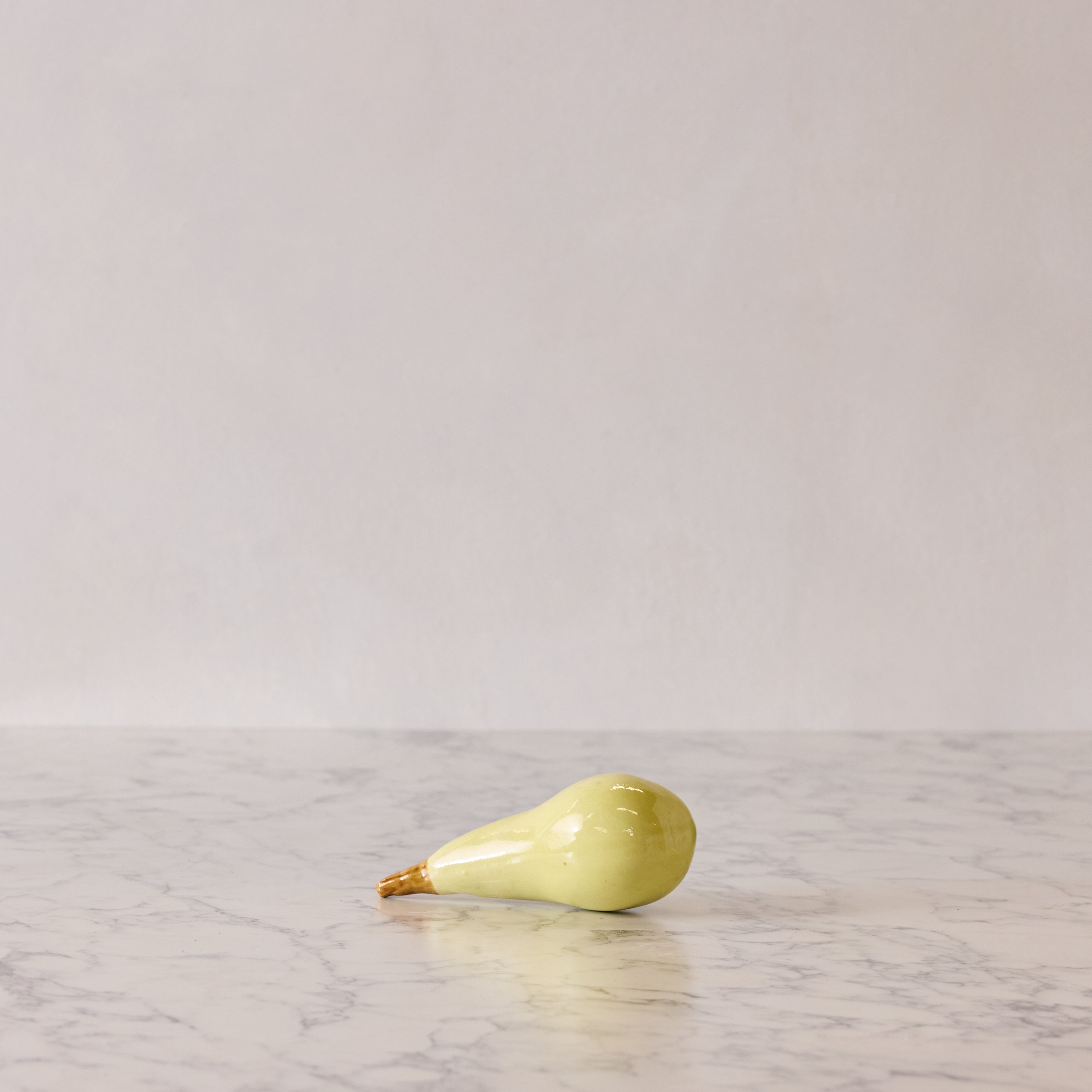Hand Enameled Ceramic Pear