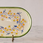 Spanish Earthenware Platter in Saffron Vine