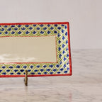 Spanish Earthenware Platter in Blue & Red