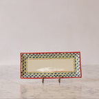 Spanish Earthenware Platter in Blue & Red
