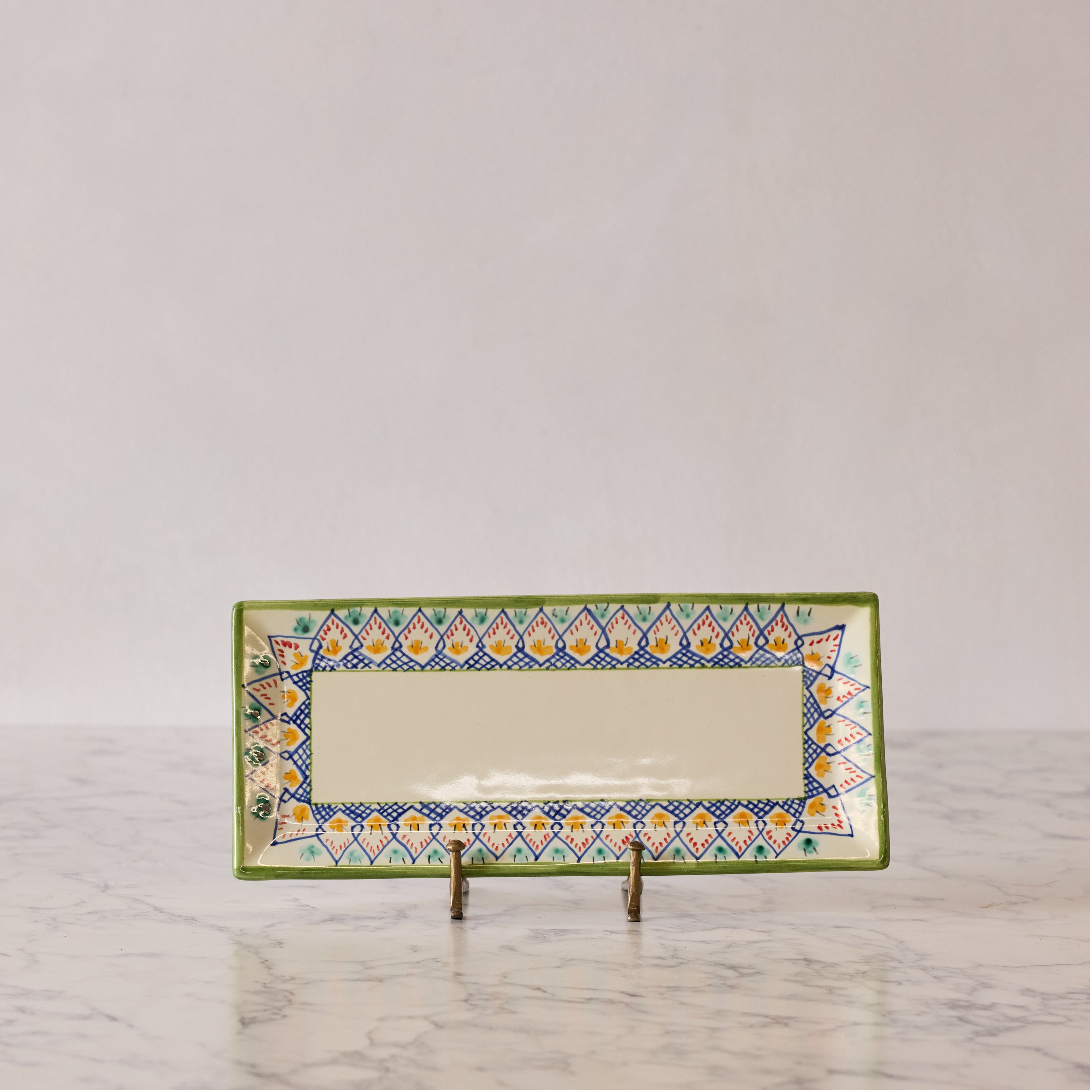 Spanish Earthenware Platter in Sage
