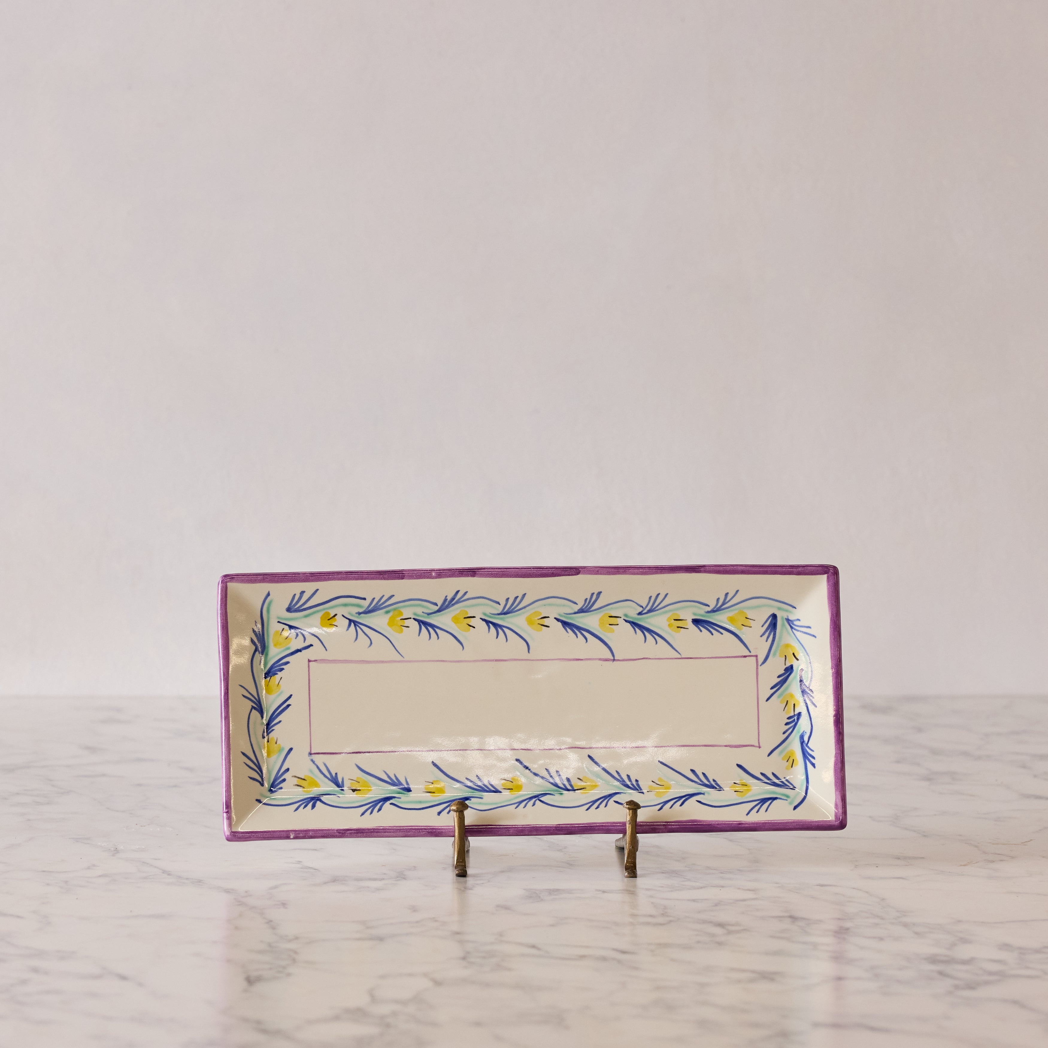 Spanish Earthenware Platter in Purple