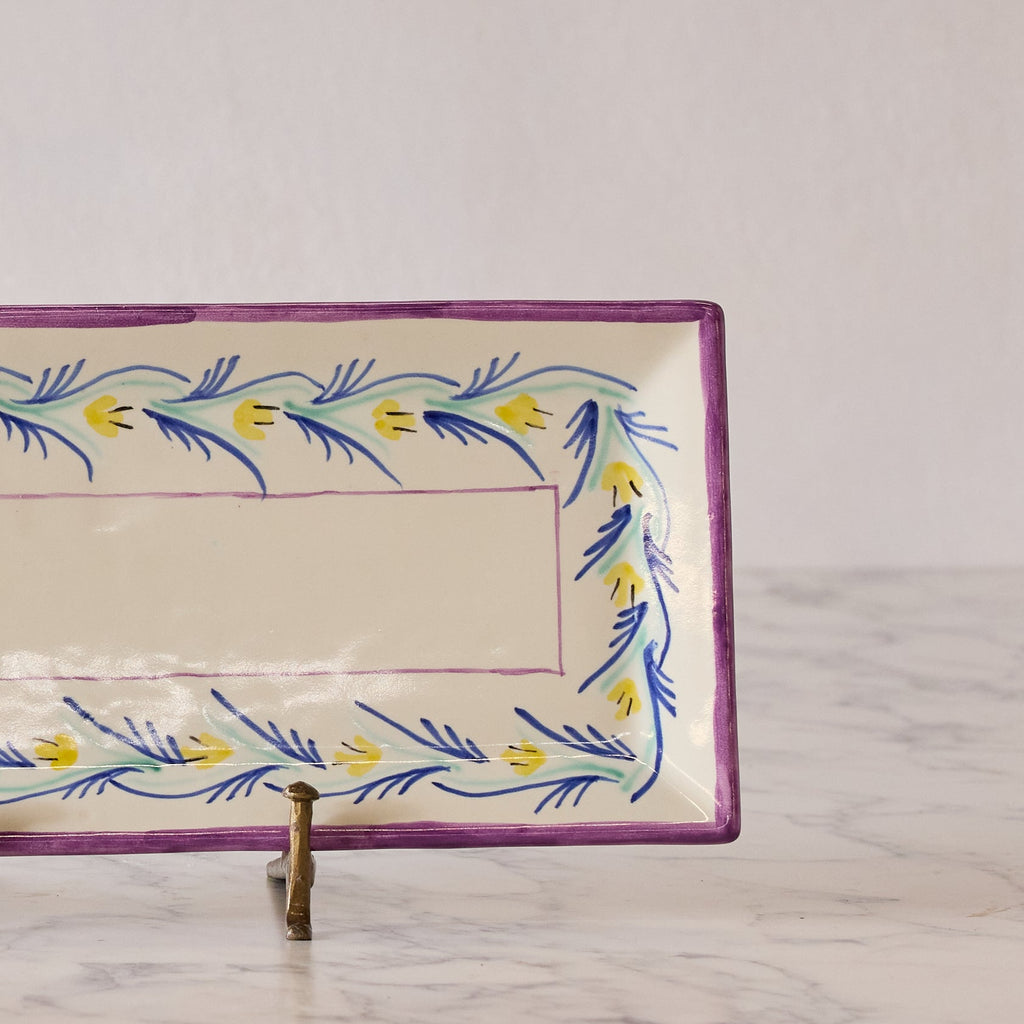 Spanish Earthenware Platter in Purple