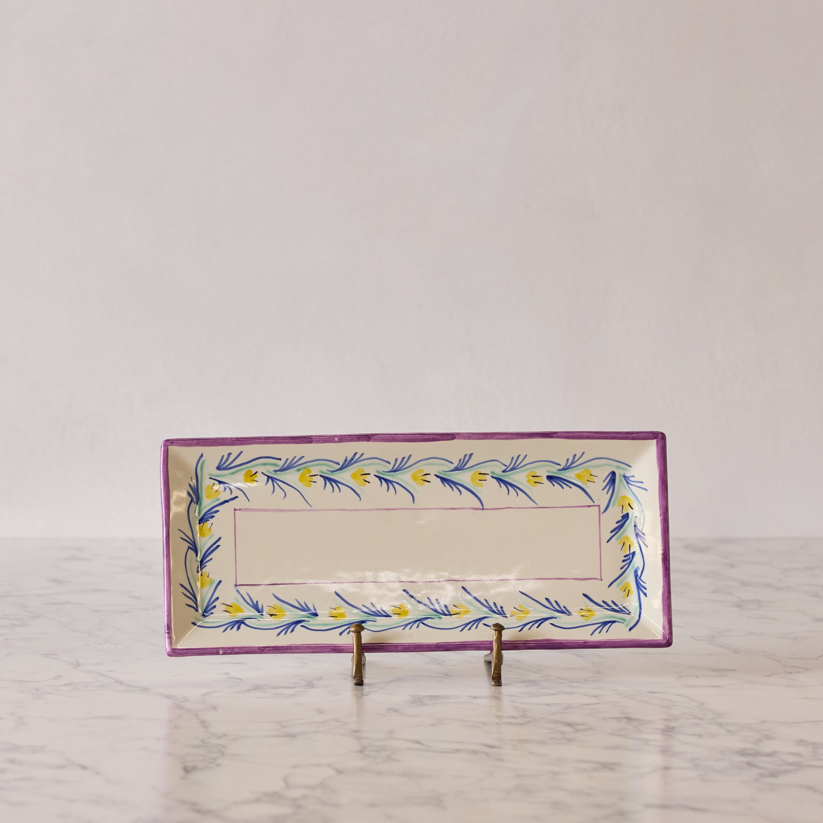 Spanish Earthenware Platter in Purple