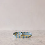 Oval Tray Set in Hand Blocked Paper, Floral Stripe