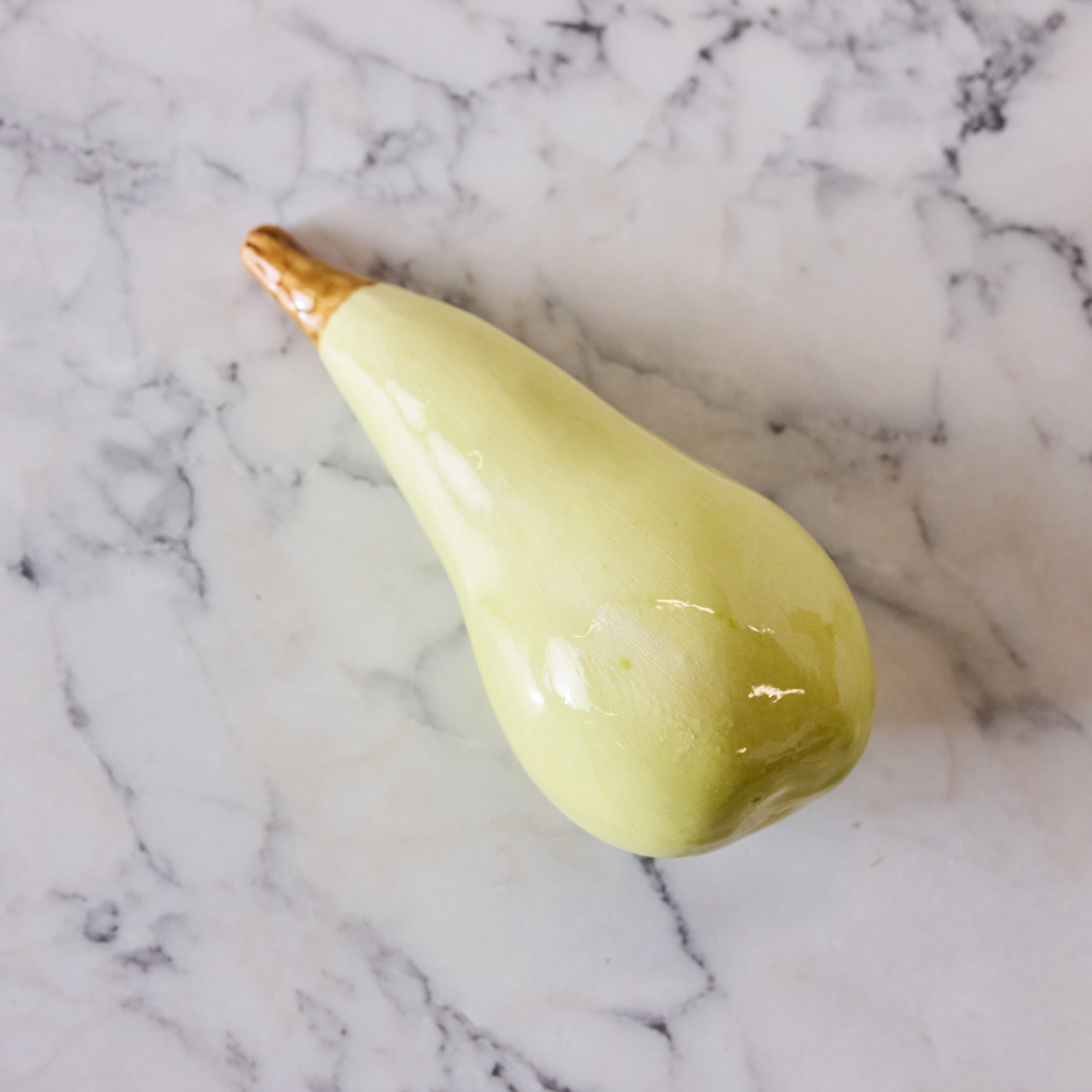 Hand Enameled Ceramic Pear
