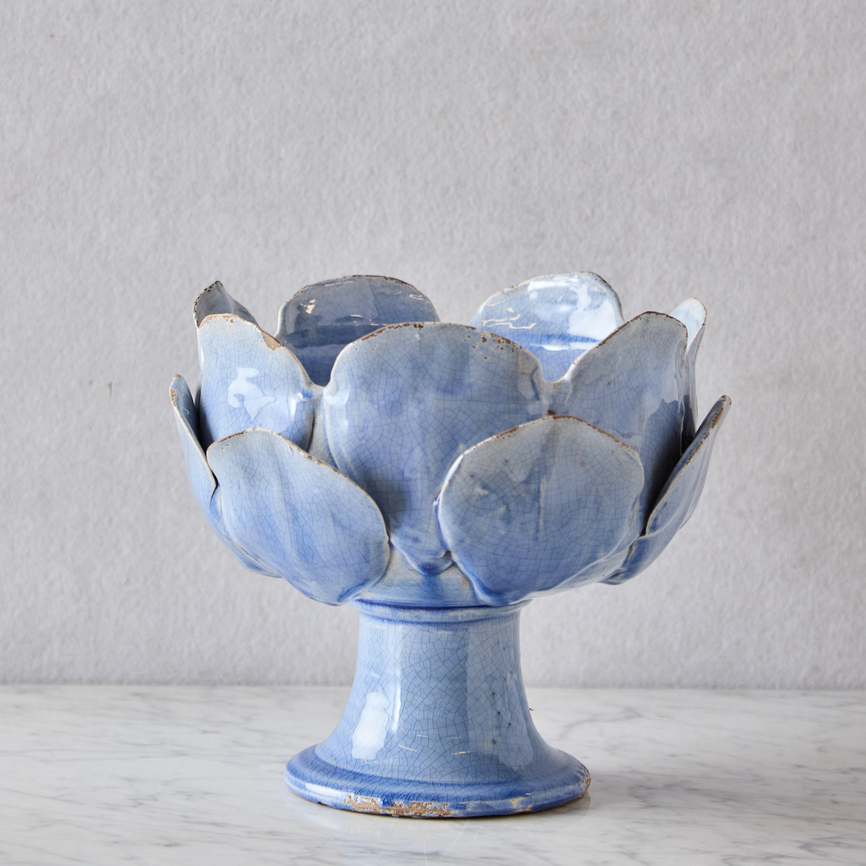 Small Ceramic Petal Vase, Blue