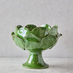 Small Ceramic Petal Vase, Green