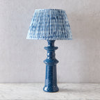 Hand Glazed Lamp - Bleu