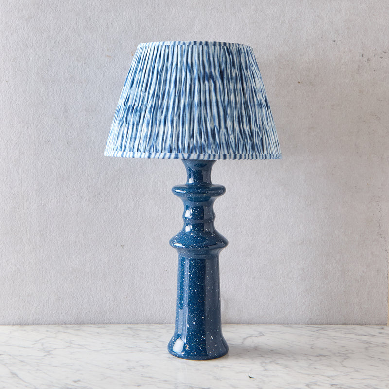 Hand Glazed Lamp - Bleu