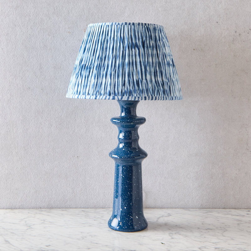 Hand Glazed Lamp - Bleu