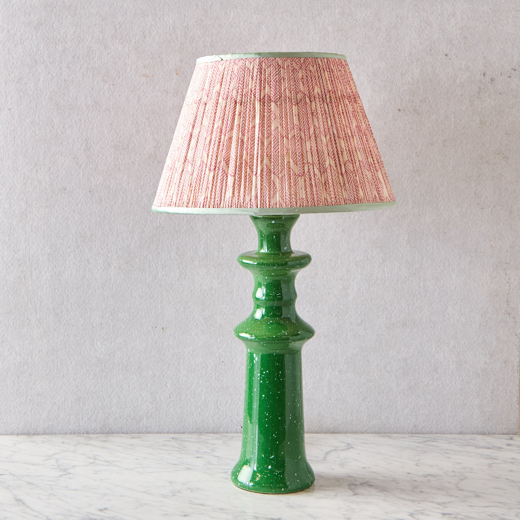 Hand Glazed Lamp - Vert