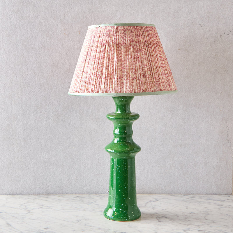 Hand Glazed Lamp - Vert