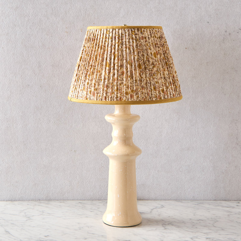 Hand Glazed Lamp - Ecru