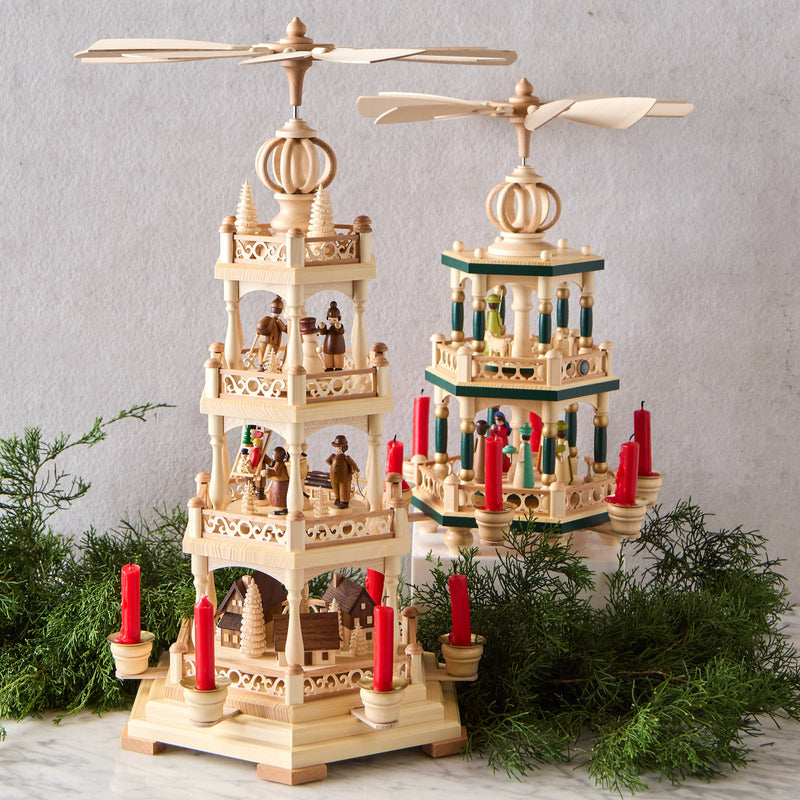 Two-Tiered Hand Painted German Nativity Carousel